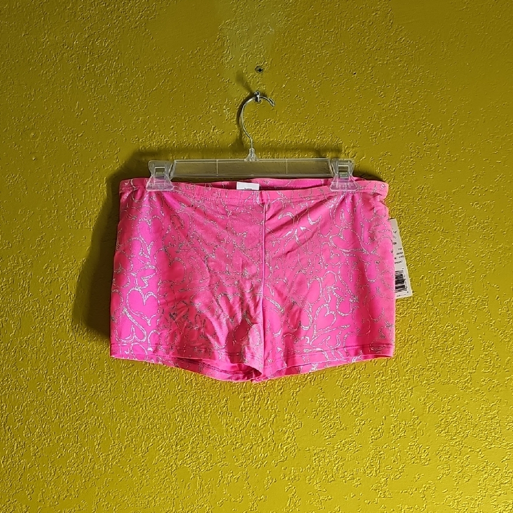 NWT Size Xl Body Wrappers Pink Athletic Shorts Stretchy Design